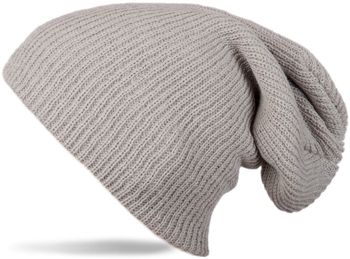 styleBREAKER Beanie Mütze, Slouch, überlange Strickmütze, doppelt gestrickt, warm, Unisex 04024004