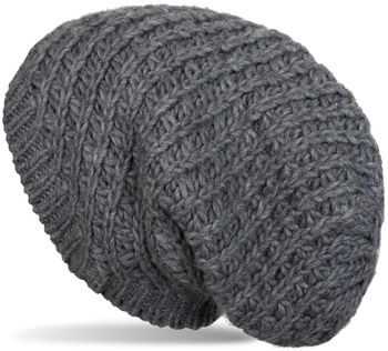 styleBREAKER Unisex Strick Beanie Mütze grob gestrickt, Slouch Longbeanie, Grobstick Winter Strickmütze 04024158