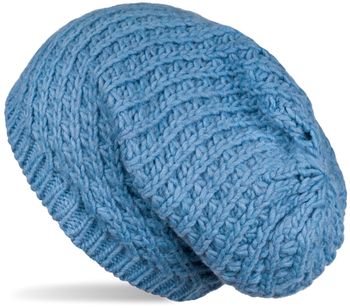 styleBREAKER Unisex Strick Beanie Mütze grob gestrickt, Slouch Longbeanie, Grobstick Winter Strickmütze 04024158