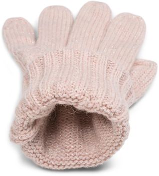 styleBREAKER Damen Strick Handschuhe mit Zopfmuster, Metallic Look und doppeltem Bund, Winter Strickhandschuhe 09010018