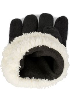 styleBREAKER Damen Handschuhe mit gestickter Schneeflocke, Strass und Fleece, warme Thermo Winter Strickhandschuhe 09010020