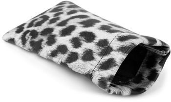 styleBREAKER Etui für Sonnenbrillen mit Leoparden Muster und Putztuch, Brillenetui mit Schnappverschluss, Unisex 09020096