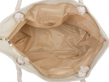 styleBREAKER Damen XXL Strandtasche mit Reißverschluss und Metallic Glitzer Streifen | große Badetasche für Familie oder Shopping | 58 x 38 x 20 cm