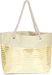 styleBREAKER Damen XXL Strandtasche mit Reißverschluss und Metallic Glitzer Streifen | große Badetasche für Familie oder Shopping | 58 x 38 x 20 cm