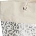 styleBREAKER Große Strandtasche mit Metallic Leo Print | Damen Shopper mit Kordelhenkel und Reißverschluss | Badetasche mit Animal Muster 58 x 38 x 20 cm