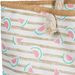 styleBREAKER XXL Strandtasche mit Melonen Print und Streifen | Damen Shopper mit Kordelhenkeln und Reißverschluss | Badetasche mit Früchte Muster | 59 x 38 x 15 cm
