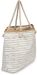 styleBREAKER XXL Strandtasche mit Melonen Print und Streifen | Damen Shopper mit Kordelhenkeln und Reißverschluss | Badetasche mit Früchte Muster | 59 x 38 x 15 cm