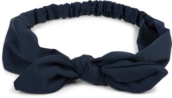 styleBREAKER Damen Haarband einfarbig mit Schleife und Gummizug, Stirnband, Headband, Pinup, Rockabilly, Haarschmuck 04026035
