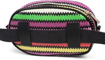 styleBREAKER Damen Bauchtasche mit buntem Zick-Zack Muster, Reißverschluss, Gürteltasche, Hüfttasche 02012299
