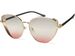 styleBREAKER Damen Cateye Sonnenbrille mit Glitzer Element, Metall Rahmen und Polycarbonat Gläser, Katzenaugen Form, Retro Look 09020104
