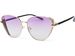 styleBREAKER Damen Cateye Sonnenbrille mit Glitzer Element, Metall Rahmen und Polycarbonat Gläser, Katzenaugen Form, Retro Look 09020104