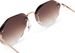 styleBREAKER Damen Piloten Sonnenbrille Rahmenlos mit getönten Gläsern im Diamant Schliff, Geprägte Bügel, Vieleckige Gläser 09020106