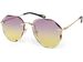 styleBREAKER Damen Piloten Sonnenbrille Rahmenlos mit getönten Gläsern im Diamant Schliff, Geprägte Bügel, Vieleckige Gläser 09020106
