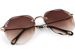 styleBREAKER Damen Piloten Sonnenbrille Rahmenlos mit getönten Gläsern im Diamant Schliff, Geprägte Bügel, Vieleckige Gläser 09020106