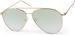 styleBREAKER Damen Piloten Sonnenbrille mit Glitzer Highlights im Glas, getönte Polycarbonat Gläser und Metall Gestell, Pilotenbrille 09020107