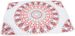 styleBREAKER rechteckiges Strandtuch mit Paisley Ornament Muster und PomPom Borte, Handtuch, Badetuch, Unisex 05050077