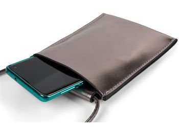 styleBREAKER Damen Handy Umhängetasche in Metallic, Schultertasche, Handy-Tragetasche, Mini Bag 02012307