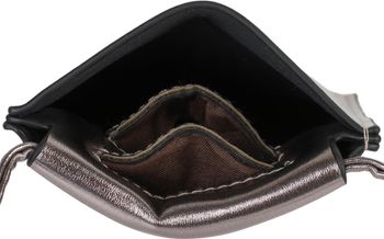 styleBREAKER Damen Handy Umhängetasche in Metallic, Schultertasche, Handy-Tragetasche, Mini Bag 02012307