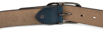 styleBREAKER Unisex Echtleder Gürtel 3,7 cm | Glänzendes Rindsleder | Dezent gebürstete Schnalle | Eleganter Look für Anzug & Jeans | Kürzbar