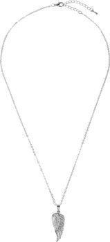 styleBREAKER Damen Schmuck Set bestehend aus Kette mit Strass Flügel Anhänger und Ohrstecker, Halskette, Ankerkette 05030063