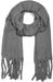 styleBREAKER Damen unifarbener Web Schal mit Perlen und langen dicken Fransen, Winter, Stola 01017123