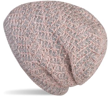 styleBREAKER Damen Strick Beanie Mütze mit Pailletten und Thermo-Fleece Futter, Winter Slouch Beanie 04024168