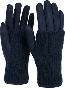 styleBREAKER Damen 3 in 1 Touchscreen Handschuhe mit abnehmbarer Strick Stulpe | Winterhandschuhe | 3 Tragevarianten | Weich warm elastisch in vielen Farben