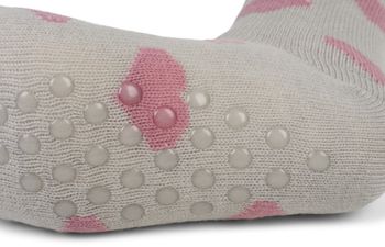 styleBREAKER Damen ABS Stoppersocken mit Teddyfutter und Herzen Muster, ABS-Socken, Größe 35-42 EU / 5-10 US / 4-8 UK 08030007