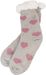styleBREAKER Damen ABS Stoppersocken mit Teddyfutter und Herzen Muster, ABS-Socken, Größe 35-42 EU / 5-10 US / 4-8 UK 08030007