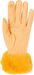 styleBREAKER Damen Unifarbene Touchscreen Stoff Handschuhe mit Kunstfell Besatz am Bund, warme Fingerhandschuhe Winter 09010028