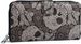 styleBREAKER Damen Geldbörse mit Totenkopf Paisley Print, Reißverschluss und Druckknopf, Portemonnaie 02040135