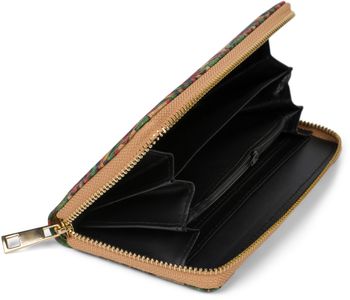 styleBREAKER Damen Geldbörse aus Kork mit buntem Muster Print im Ethno Look, Reißverschluss, Portemonnaie 02040138