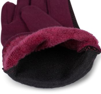 styleBREAKER Damen Touchscreen Handschuhe mit Riffel Muster und Fleece Futter, warme Thermo Fingerhandschuhe, Winter 09010029