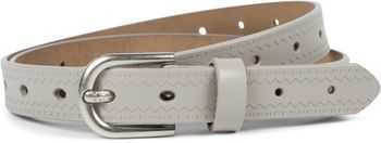styleBREAKER Damen Leder Gürtel Unifarben mit Azteken Zacken Prägung und geprägtem Dorn, kürzbar 03010110