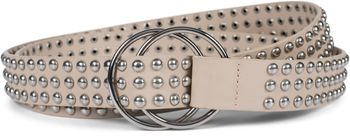 styleBREAKER Damen Taillengürtel mit Kugelnieten und Ringschnalle, Einheitsgröße / Onesize, Vintage Style, Nietengürtel 03010111