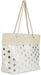 styleBREAKER Große Strandtasche mit Metallic Punkte Print | Damen Shopper mit Kordelhenkel und Reißverschluss | Badetasche im Boho Look | 56 x 38 x 17 cm