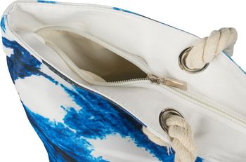 styleBREAKER XXL Strandtasche mit Batik Wirbel Muster | Damen Shopper mit Reißverschluss und Kordelhenkel | Badetasche im Boho Look | 56 x 38 x 17 cm