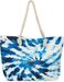 styleBREAKER XXL Strandtasche mit Batik Wirbel Muster | Damen Shopper mit Reißverschluss und Kordelhenkel | Badetasche im Boho Look | 56 x 38 x 17 cm