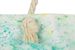 styleBREAKER XXL Strandtasche mit Pouring Flecken Print in Grün Türkis | Damen Shopper mit Reißverschluss und Kordelhenkel | Große Badetasche 56 x 38 x 17 cm
