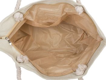 styleBREAKER XXL Strandtasche mit Metallic Infinity Würfel Print | Damen Shopper mit Reißverschluss und Kordelhenkel | Große Badetasche 57 x 36 x 18 cm