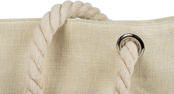 styleBREAKER XXL Strandtasche mit Metallic Infinity Würfel Print | Damen Shopper mit Reißverschluss und Kordelhenkel | Große Badetasche 57 x 36 x 18 cm