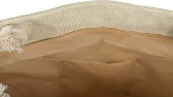 styleBREAKER XXL Strandtasche mit Metallic Infinity Würfel Print | Damen Shopper mit Reißverschluss und Kordelhenkel | Große Badetasche 57 x 36 x 18 cm