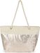styleBREAKER XXL Strandtasche mit Metallic Infinity Würfel Print | Damen Shopper mit Reißverschluss und Kordelhenkel | Große Badetasche 57 x 36 x 18 cm