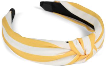 styleBREAKER Damen Haarreif mit Streifen Muster und Knoten im Retro Style, Vintage Look, Haarband, Headband 04027016