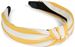 styleBREAKER Damen Haarreif mit Streifen Muster und Knoten im Retro Style, Vintage Look, Haarband, Headband 04027016