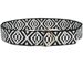 styleBREAKER Damen Stoff Gürtel mit Azteken Ornament Muster und D-Ringen, Einheitsgröße / Onesize, Taillengürtel 03010113