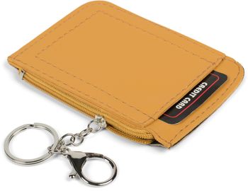 styleBREAKER Schlüsselmäppchen mit Schlangen Muster Struktur und Reißverschluss, Schlüsselring, Karabiner, Damen 05050096