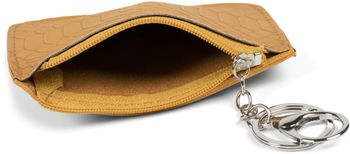 styleBREAKER Schlüsselmäppchen mit Schlangen Muster Struktur und Reißverschluss, Schlüsselring, Karabiner, Damen 05050096