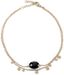 styleBREAKER Damen Layer Fußkettchen mit Plättchen Anhängern und Stein, Gliederkette, Karabiner Verschluss, Kette, Schmuck 05080012