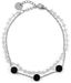 styleBREAKER Damen Edelstahl 2-reihige Layer Armkette mit Kunststoff Perlen und runden Anhängern, Ankerkette, Schmuck 05040186